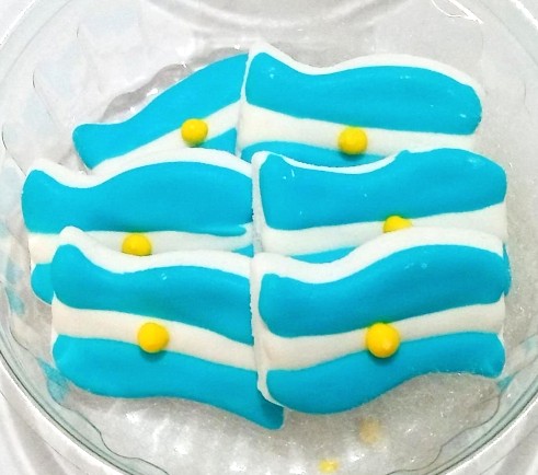 ADORNO BANDERA ARGENTINA AZUCAR X 6